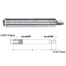 EXTENSION RODS STEEL 60MM M2.5X0.45 FOR METRIC DIAL INDICATORS